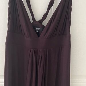 Stylish Dark Brown Dress with Twisted Straps